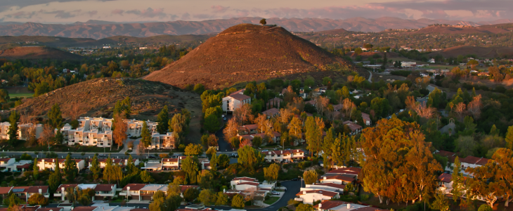 Aerial view of Thousand Oaks, CA